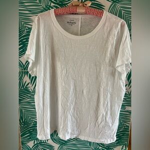 J.Crew Girlfriend relaxed white Tee 100% cotton sz 2X